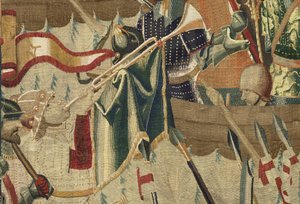 Arazzo che mostra le conquiste del re Alfonso V del Portogallo, Tournai (dettaglio)