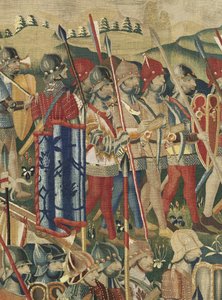 Arazzo che mostra le Conquiste del re Alfonso V del Portogallo (Conquistas de Alfonso V de Portugal), Tournai (dettaglio) da Flemish School