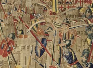 Arazzo che mostra le Conquiste del re Alfonso V del Portogallo (Conquistas de Alfonso V de Portugal), Tournai (dettaglio)