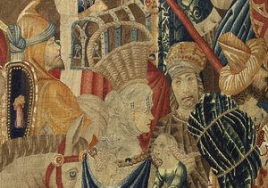 Arazzo che mostra le conquiste del re Alfonso V del Portogallo, Tournai (dettaglio) da Flemish School