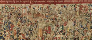 Arazzo che mostra le Conquiste del re Alfonso V del Portogallo (Conquistas de Alfonso V de Portugal), Tournai (dettaglio) da Flemish School