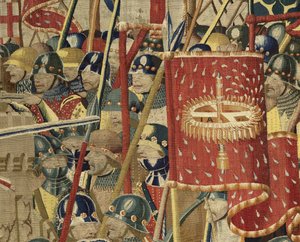 Arazzo che mostra le Conquiste del re Alfonso V del Portogallo (Conquistas de Alfonso V de Portugal), Tournai (dettaglio) da Flemish School