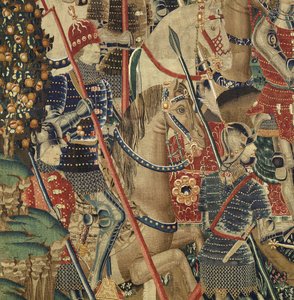 Arazzo che mostra le Conquiste del re Alfonso V del Portogallo (Conquistas de Alfonso V de Portugal), Tournai (dettaglio)