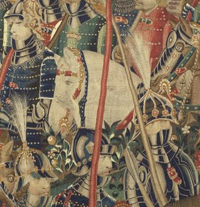 Arazzo che mostra le Conquiste del re Alfonso V del Portogallo (Conquistas de Alfonso V de Portugal), Tournai (dettaglio) da Flemish School