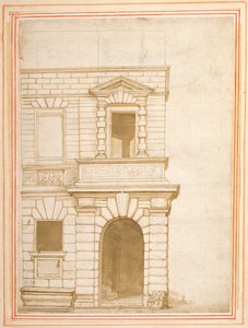 La facciata della casa di Giulio Romano a Roma da Flemish School
