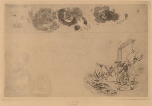 Confine belga, biglietto di disordine Frontiere de Belgique. Billet à Désordre, 1871 da Félicien Rops