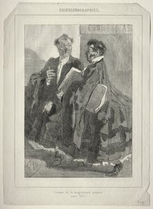 Crinolinografie (Costume della magistratura proposto per il 1857)