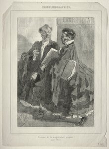 Crinolinografie. Costume della magistratura proposto per il 1857