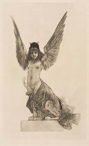 Sfinge femminile o parallela da Félicien Rops