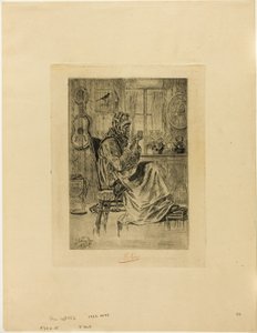 Vecchia con ago da Félicien Rops