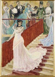 Il viale, 1877 da Félicien Rops