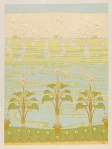 Decorazione in piastrelle smaltate per bagno, 1898 da Félix Albert Anthyme Aubert