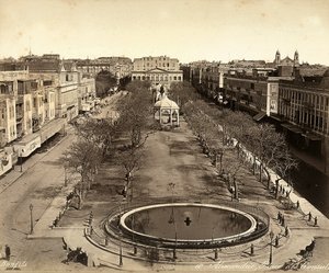 Alessandria, Egitto: Piazza dei Consoli, con una grande fontana rotonda da Félix Bonfils