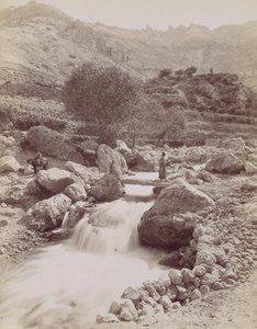 Cous du Kadisha, Monte Libano, 1860s-80s, stampato ca. 1870 da Félix Bonfils