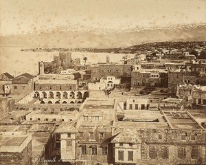 Veduta panoramica di Beirut, Libano da Félix Bonfils