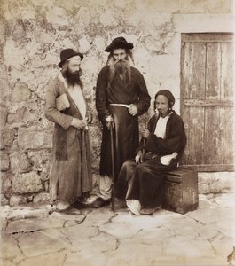 Ritratto di tre uomini ebrei a Gerusalemme