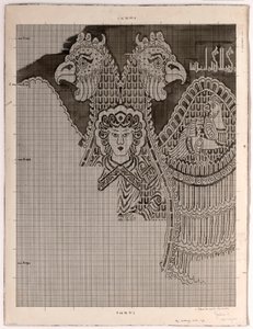 Disegno schematico di seta Buyid (1962.264) da Félix Guichert