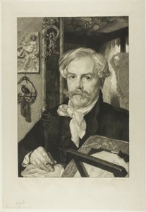 Ritratto di Edmond de Goncourt da Félix Henri Bracquemond