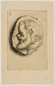 Ritratto di Meryon di profilo