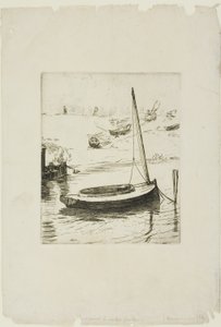 La barca a vela abbassata da Félix Henri Bracquemond