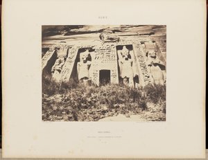 Abou-Sembil. Petit Spéos - Parte centrale della facciata da Félix Teynard
