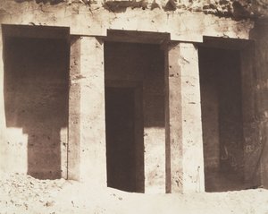 Béni Haçan, architettura ipogea, tomba di Amoneï, 1851-52 da Félix Teynard
