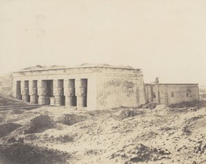 Dendérah Tentyris, Tempio di Athôr - Vista Generale, 1851-52, stampato 1853-54 da Félix Teynard