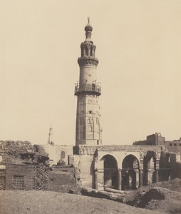 Djirdjeh, Moschea in Rovine sul Bordo del Nilo, 1851-52, stampato 1853-54 da Félix Teynard
