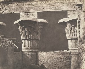 Esneh Latopolis, Costruzione Ensablée - Architrave, Fusti e Capitelli, 1851-52 da Félix Teynard