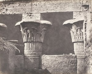 Esneh Latopolis, Costruzione Ensablée - Architrave, Futs, e Chapit..., 1851-52, stampato 1853-54 da Félix Teynard