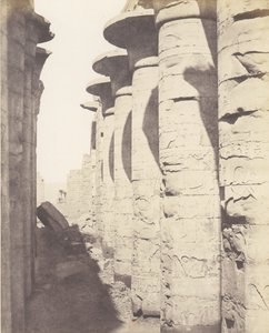 Karnak Tebe, Palazzo - Sala Ipostila - Colonnato Centrale Vista del ..., 1851-52, stampato 1853-54