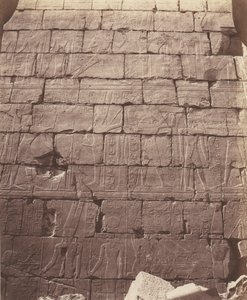 Karnak Tebe, Palazzo - Sala Ipostila - Decorazione della Parete Int..., 1851-52, stampato 1853-54