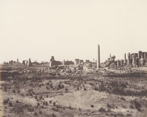 Karnak Tebe, Vista Generale delle Rovine Presa da Nord-Est, 1851-52, stampato 1853-54 da Félix Teynard