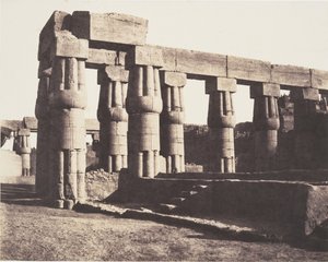 Louksor Tebe, costruzione posteriore - gallerie - parallele, 1851-52 da Félix Teynard