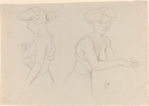 Due Studi di una Donna che si Veste da Félix Vallotton