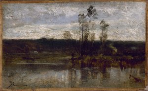 Bordo del fiume da Félix Ziem