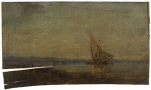 Davanti a Martigues, la vela gialla, ca. 1875 da Félix Ziem
