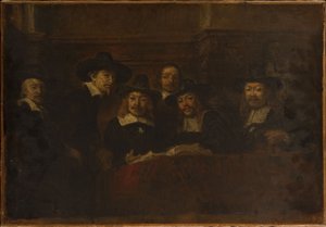 I sindaci dei drappieri, copia da Rembrandt, circa 1853 da Félix Ziem