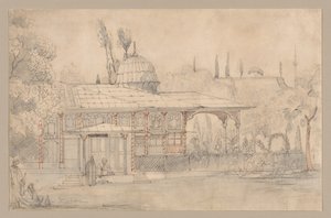 Padiglione vicino a una moschea (recto) da Félix Ziem