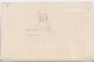 Schizzo per padiglione vicino a una moschea, 1800s da Félix Ziem