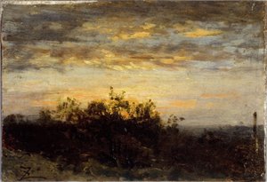 Tramonto, tra il 1850 e il 1860 da Félix Ziem