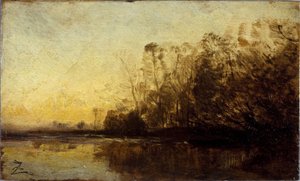 Tramonto, tra il 1850 e il 1860 da Félix Ziem