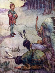 Indiani che salutano Peter Pan, come Grande Padre Bianco