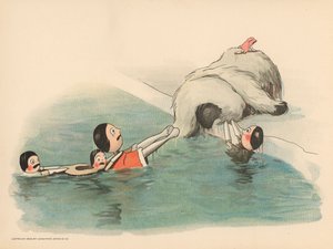 Illustrazione per Le avventure polari di Golliwogg da Florence K. Upton