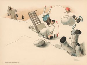 Illustrazione per Le avventure polari di Golliwogg da Florence K. Upton