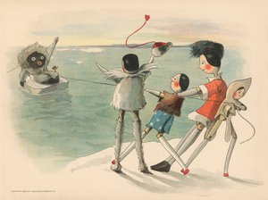 Illustrazione per Le avventure polari di Golliwogg da Florence K. Upton