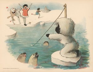 Illustrazione per Le avventure polari di Golliwogg da Florence K. Upton