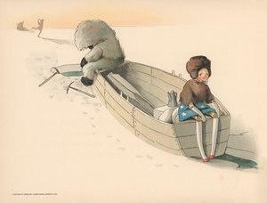 Illustrazione per Le avventure polari di Golliwogg da Florence K. Upton