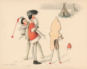 Illustrazione per Le avventure polari di Golliwogg da Florence K. Upton