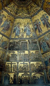 Mosaico sul soffitto a cupola del Battistero di San Giovanni, Firenze da Florentine School